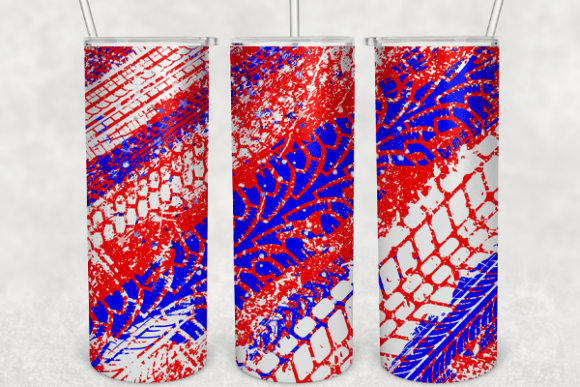 Download Tire Track Red White Blue Skinny Tumbler - Premium Resources