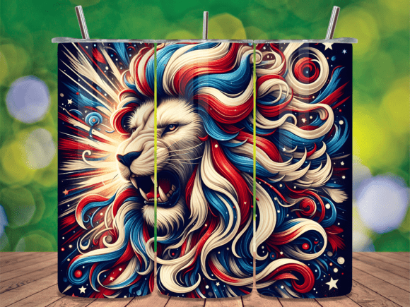 Download Patriotic Lion Red White Blue Tumbler - Red white blue tumbler Collection