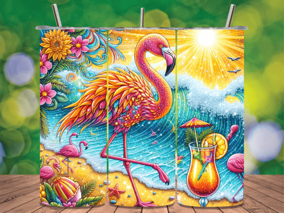 Download Summer Sunshine Beach Flamingo Tumbler - Beach flamingo tumbler Collection